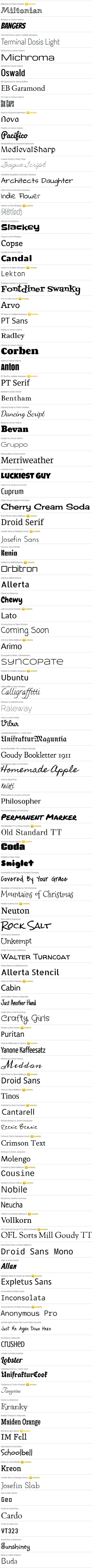 google web fonts