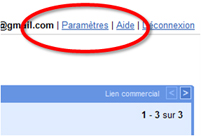 Paramètres Gmail